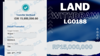 Land Withdraw 15,000,000jt